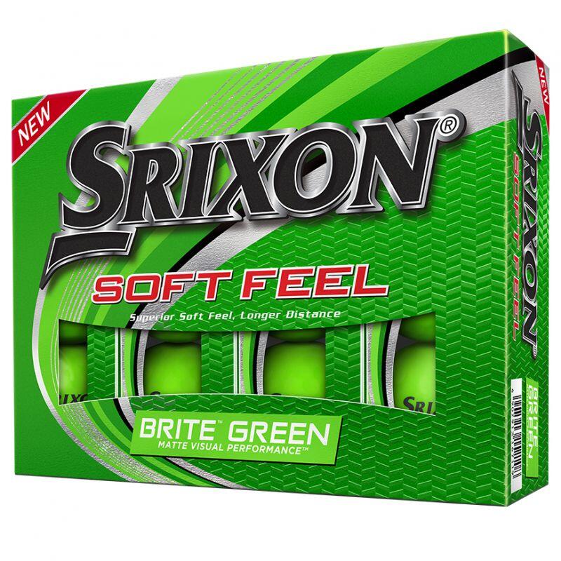 Scatola di 12 palline da golf Srixon Soft Feel Brite Green