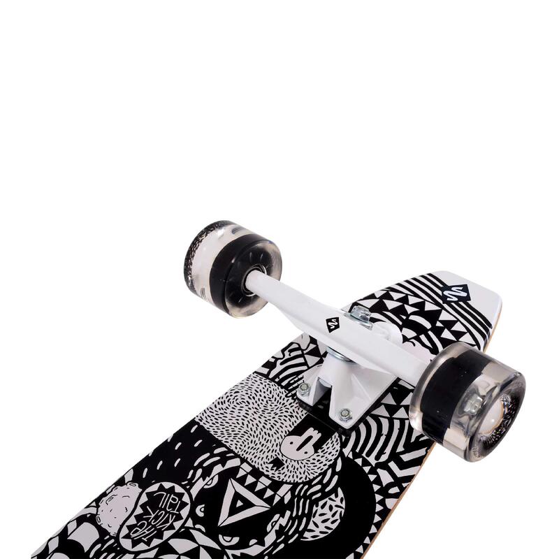 Longboard Cut Kicktail 36 Rumble Jungle Street Surfing