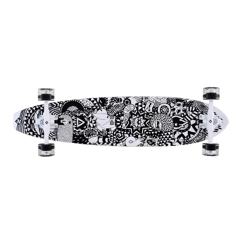 Longboard Cut Kicktail 36 Rumble Jungle Street Surfing