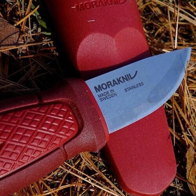 Couteau de survie Eldris Couteau de cou en acier Sandvik - Rouge