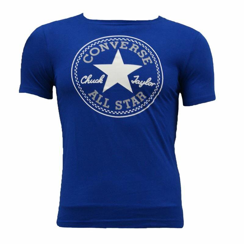 T-Shirt de manga curta Converse Core Chuck Taylor Patch para criança Azul