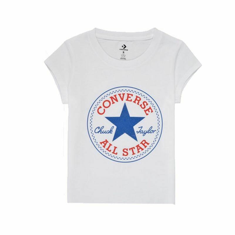 Heren-T-Shirt met Korte Mouwen Converse Timeless Wit