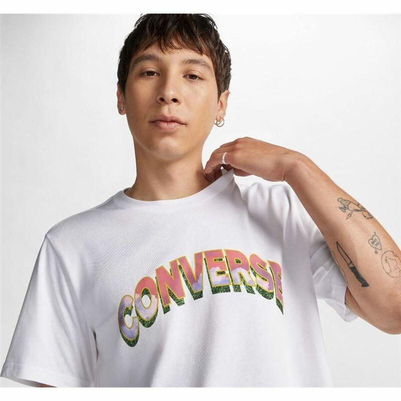 T-Shirt de manga curta Converse para homem Mirror White