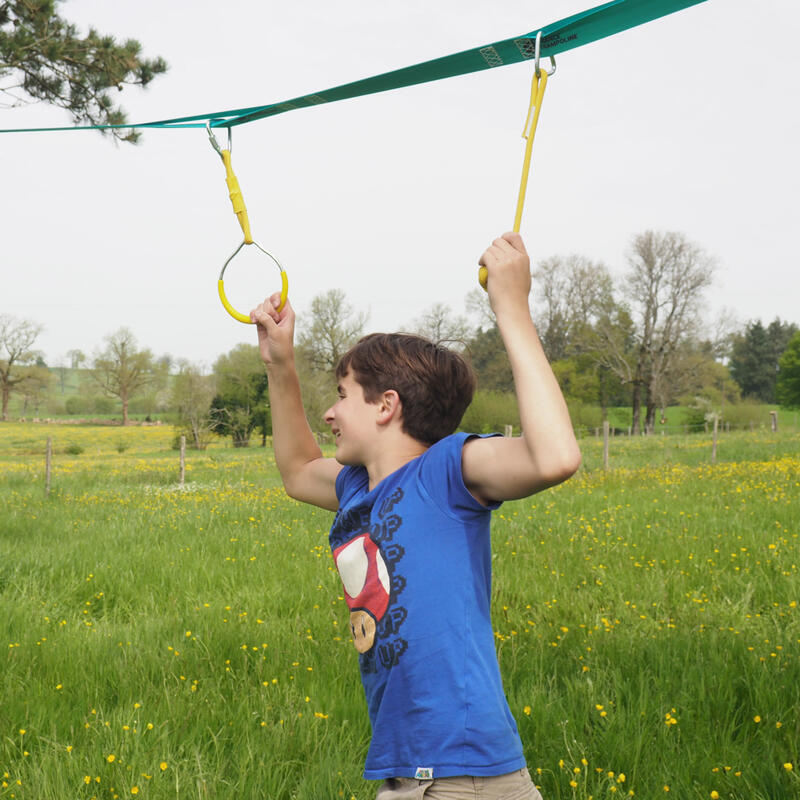 Pack Ninja XL - Parcours d'obstacles 2 Slacklines 25m + 16 Obstacles Suspendus