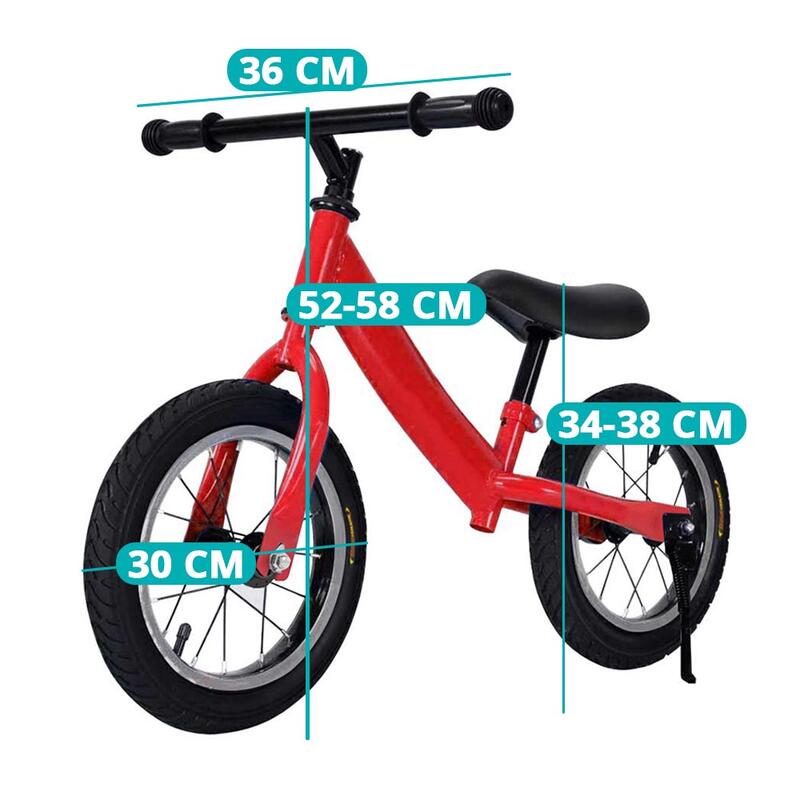 Bicicleta fara pedale in diferite culori-rosu