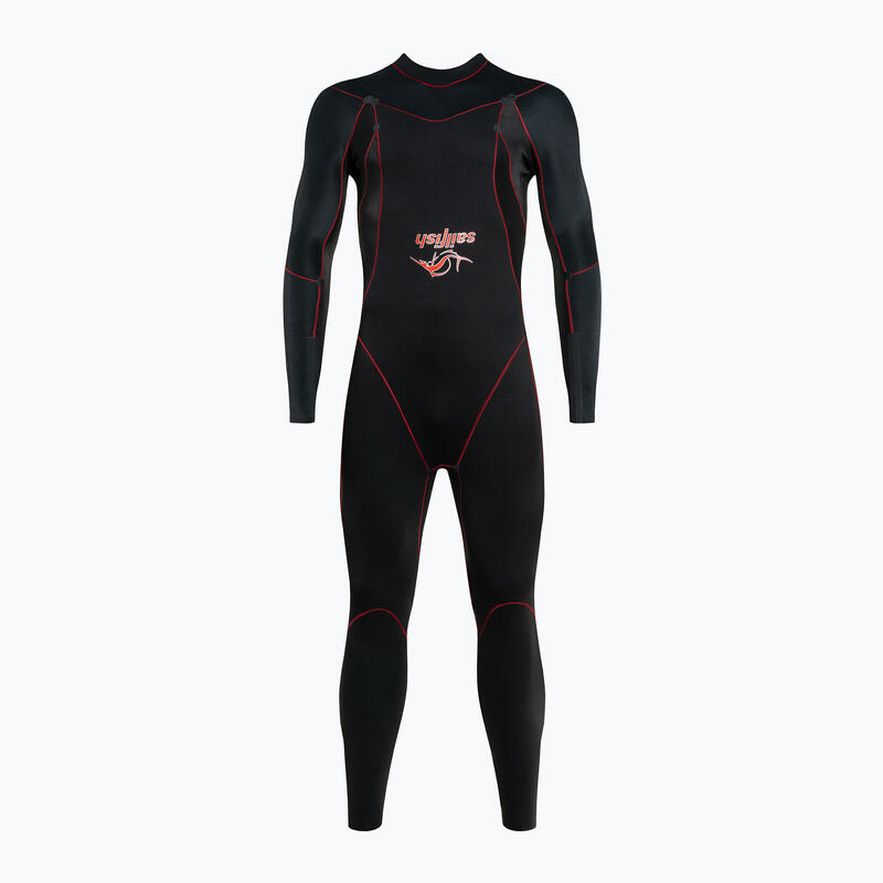Costum de triatlon pentru bărbați sailfish Attack 7 4,5 mm negru/roșu