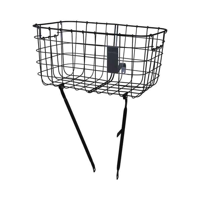 Steel mesh front bicycle basket with supports Basil Robin