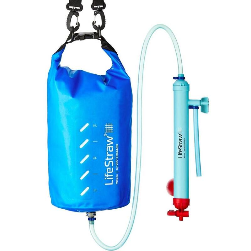 Mission Wasserbeutel mit Wasserfilter – 12 Liter – Blau