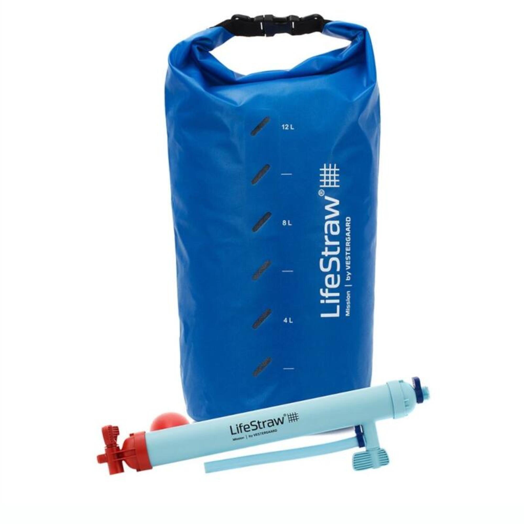 Mission Wasserbeutel mit Wasserfilter – 12 Liter – Blau