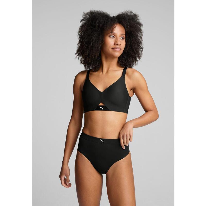 PUMA Brazilian High Waist-Damenstring im 2er-Pack Schwarz