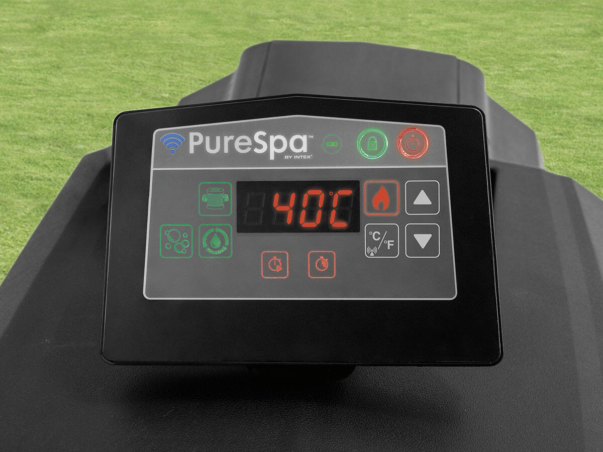 Kit spa gonflable  PureSpa Ardoise carré Bulles 6 places + Porte-verre 3/5