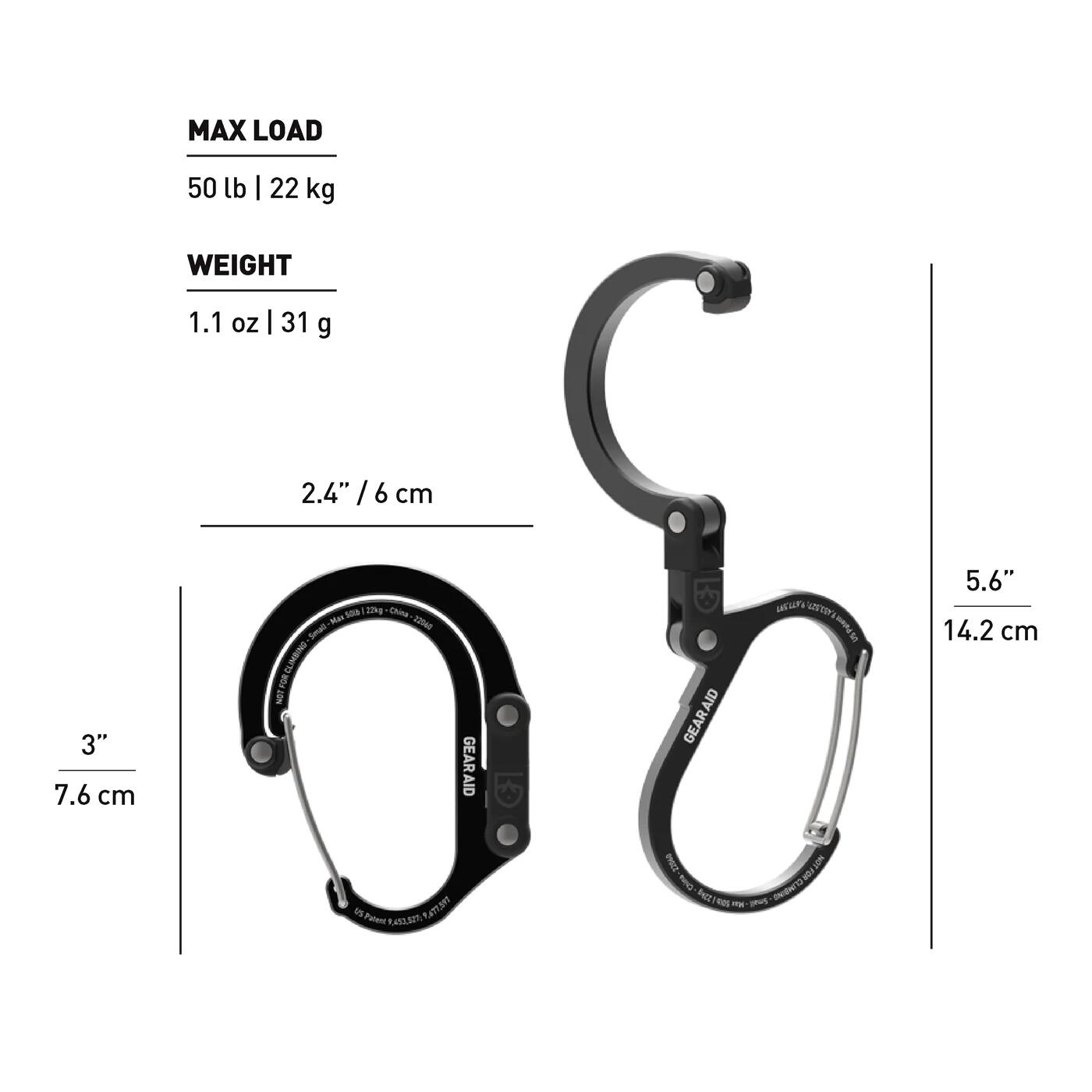 Materialkarabiner Heroclip S schwarz 3/7