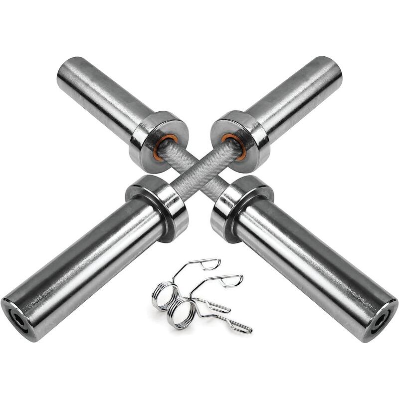 Olympic Dumbbell Bars for 2inch Weight Plates Pair BODY REVOLUTION Decathlon