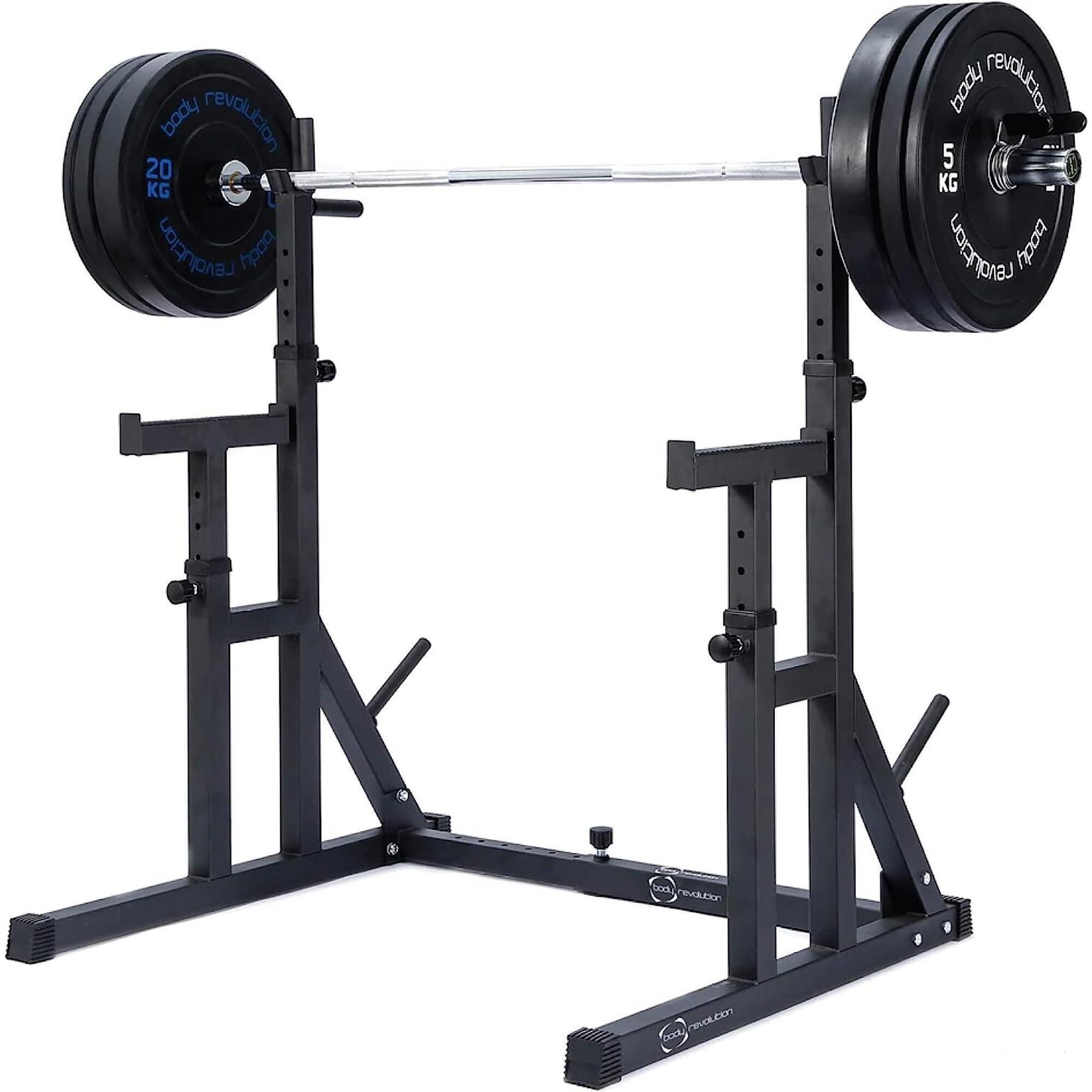 Body Revolution - Squat Rack Pour La Musculation - Repose Barres - Noir - Taille Unique - Decathlon