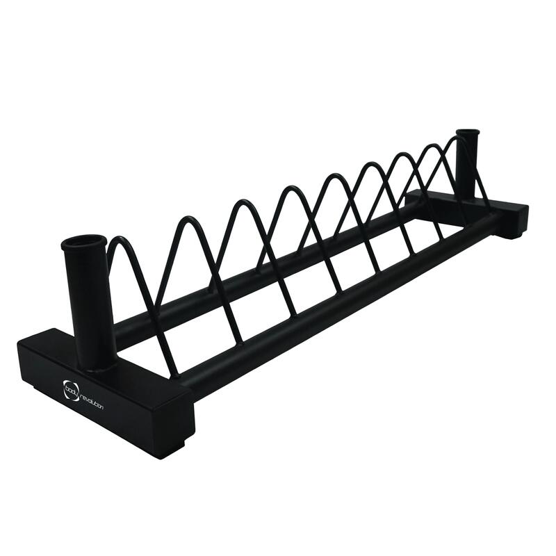 Olympic Bumper Weight Plate and Bar Storage Rack BODY REVOLUTION Decathlon