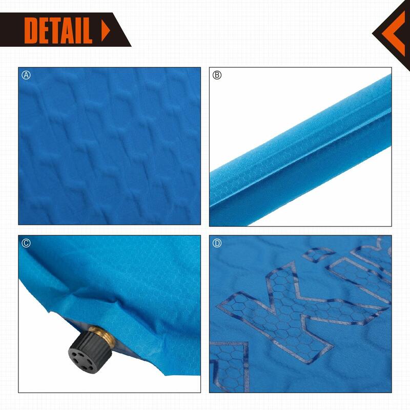 Tapis de camping autogonflant - Bleu turquoise