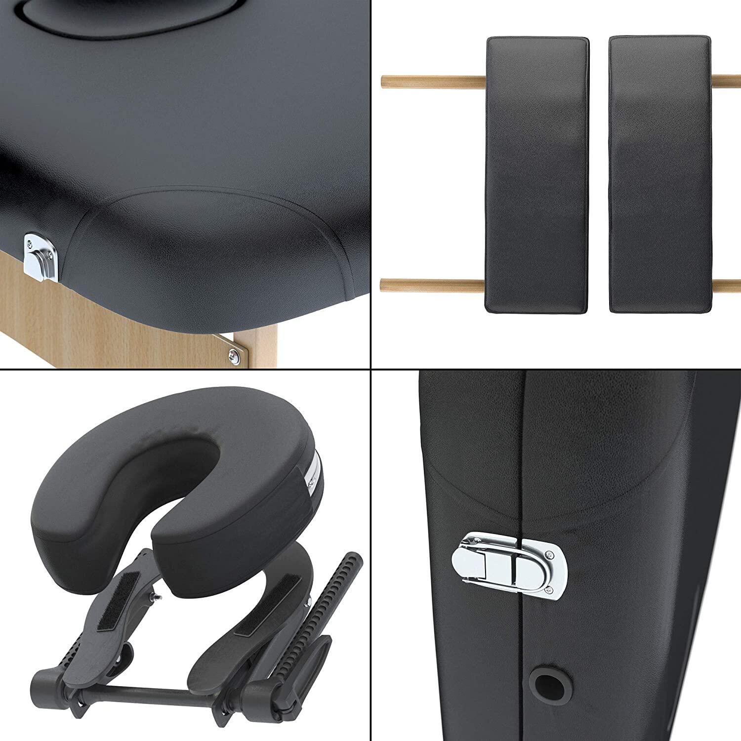 Lettino massaggio professionale 2 zone in legno richiudibile e trasportabile 3/7