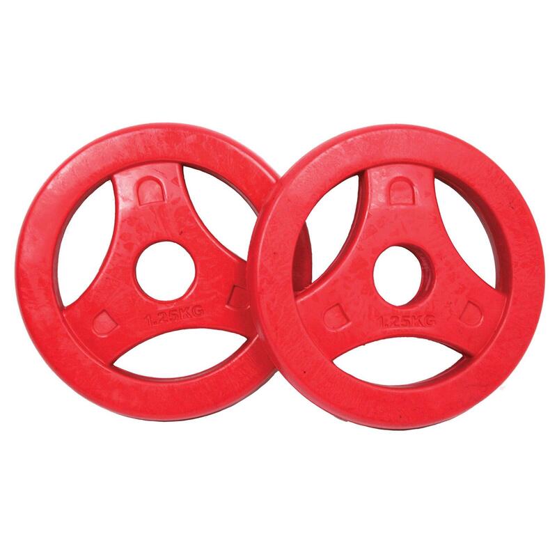 Tunturi Aerobic Disc Gewichtsscheiben 1.25 kg Paar Rot