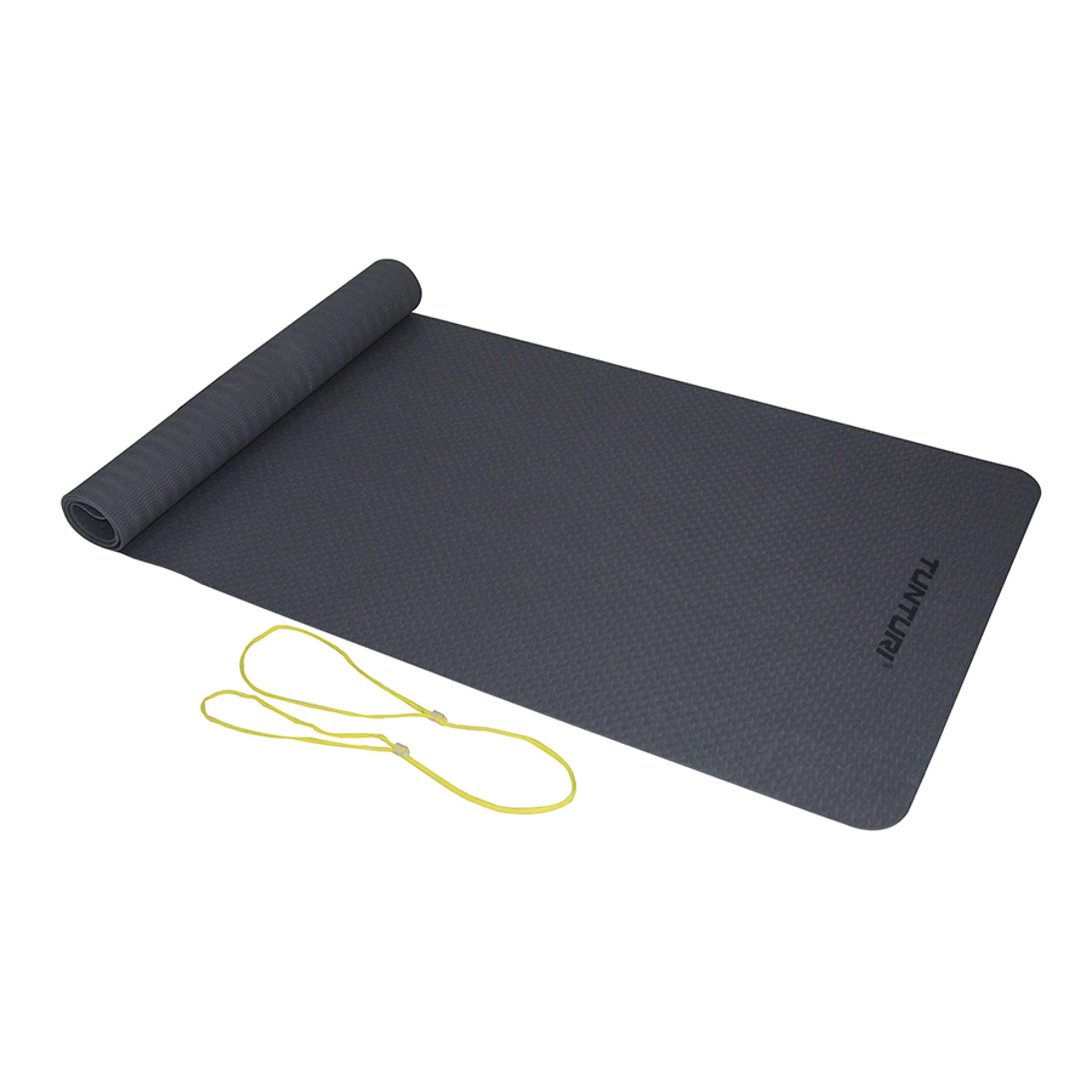 Tunturi TPE Non-slip yoga mat Anthracite 3 mm