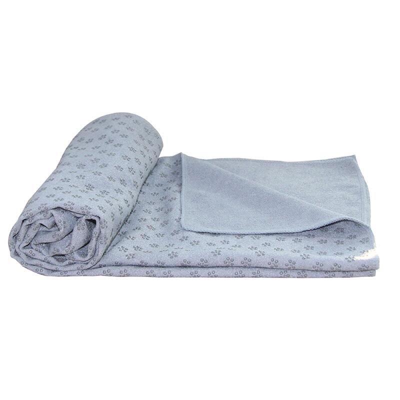 Silicone Yoga handdoek - Handdoek - met anti slip - Incl. draagtas - Grijs