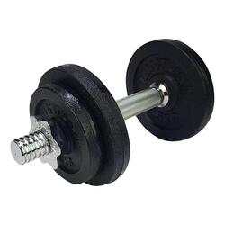 Dumbell Gietijzer totaal 10kg - Halterset met schroefsluiting - Dumbbell set