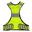 Veste running sécurité réflechissante  X-shape S jaune fluo