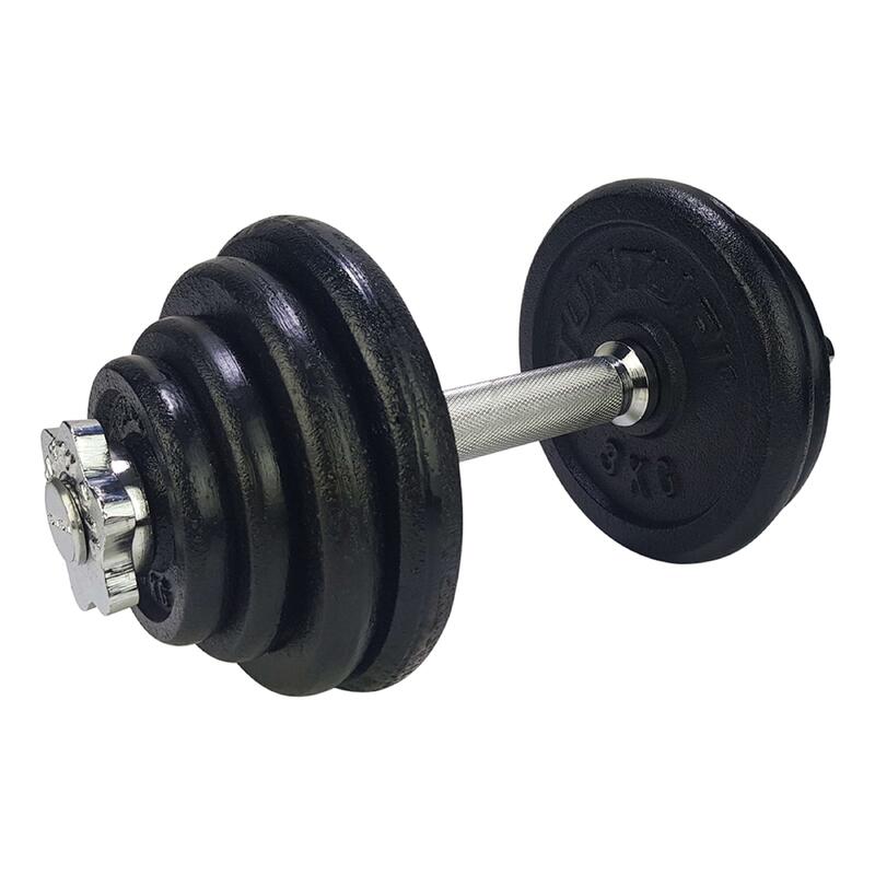 Gewichten - Halterset - Dumbbell Set - 1 Halterstang - Zwart