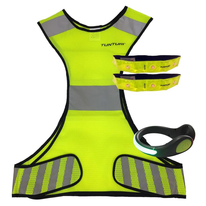 3 modes 8 gilet réfléchissant lumineux LED pour les sports de plein air à