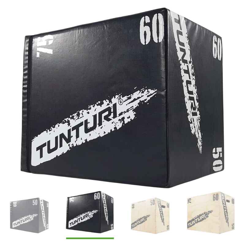 Plyo Box, Soft Plyometric Box, Fitnessbox, 50 x 60 x 75 cm, Holz mit EVA