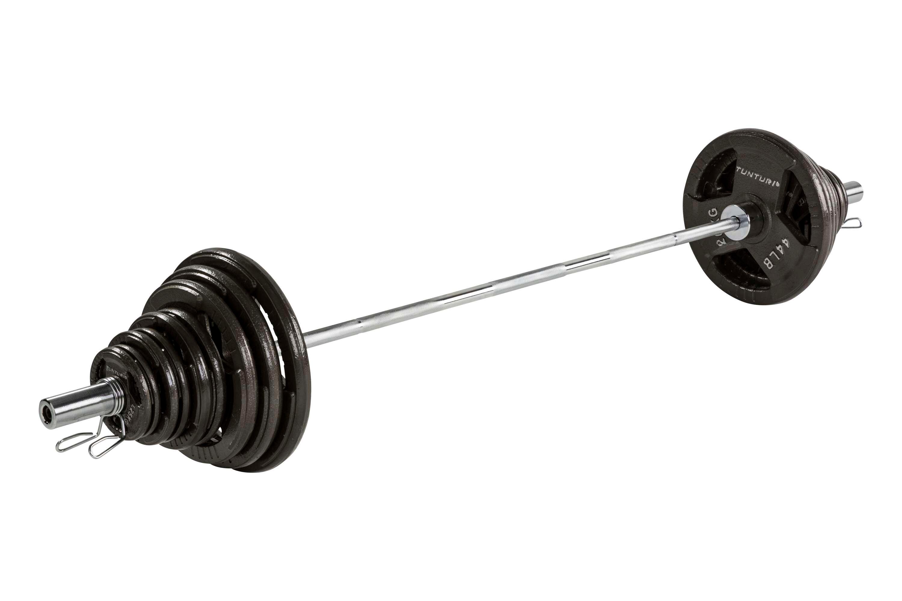 TUNTURI Langhantel-Set - mit Gewichten - 100-140 kg -⌀ 50 mm