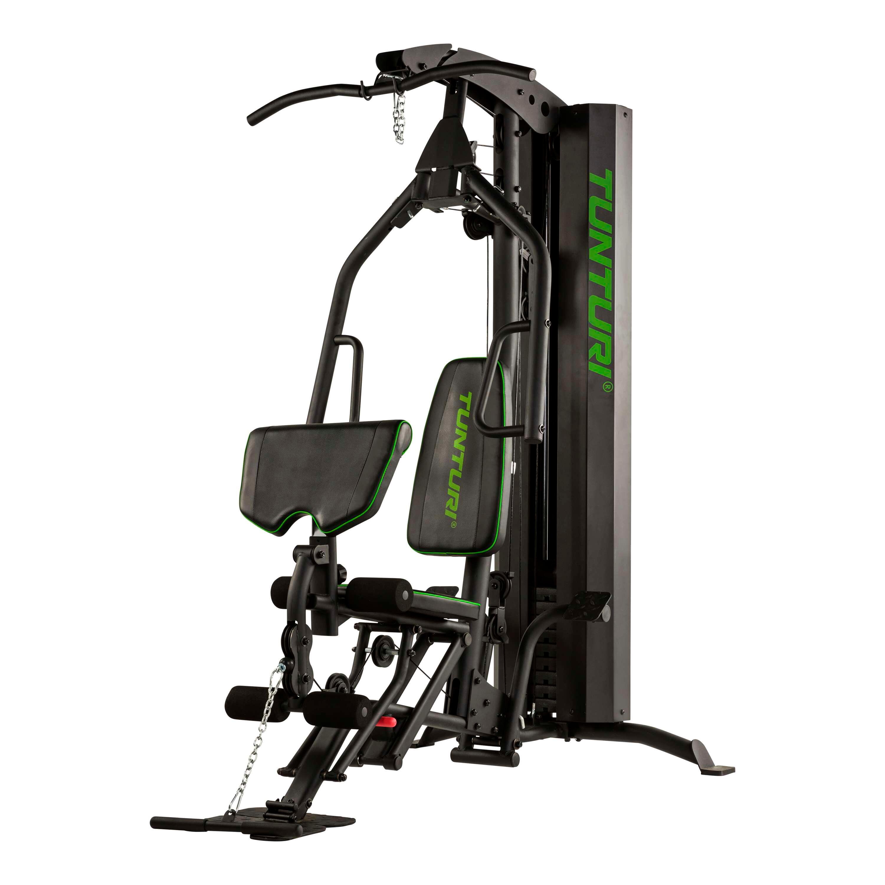 TUNTURI Kraftstation - HomeGym mit Gewichten 7-70 kg - MultiGym für Zuhause - HG60