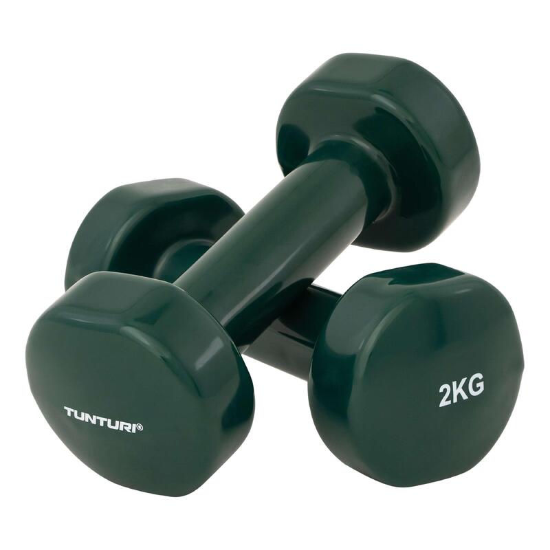 Hantle Dumbbells - 2 x 2 kg - zielony