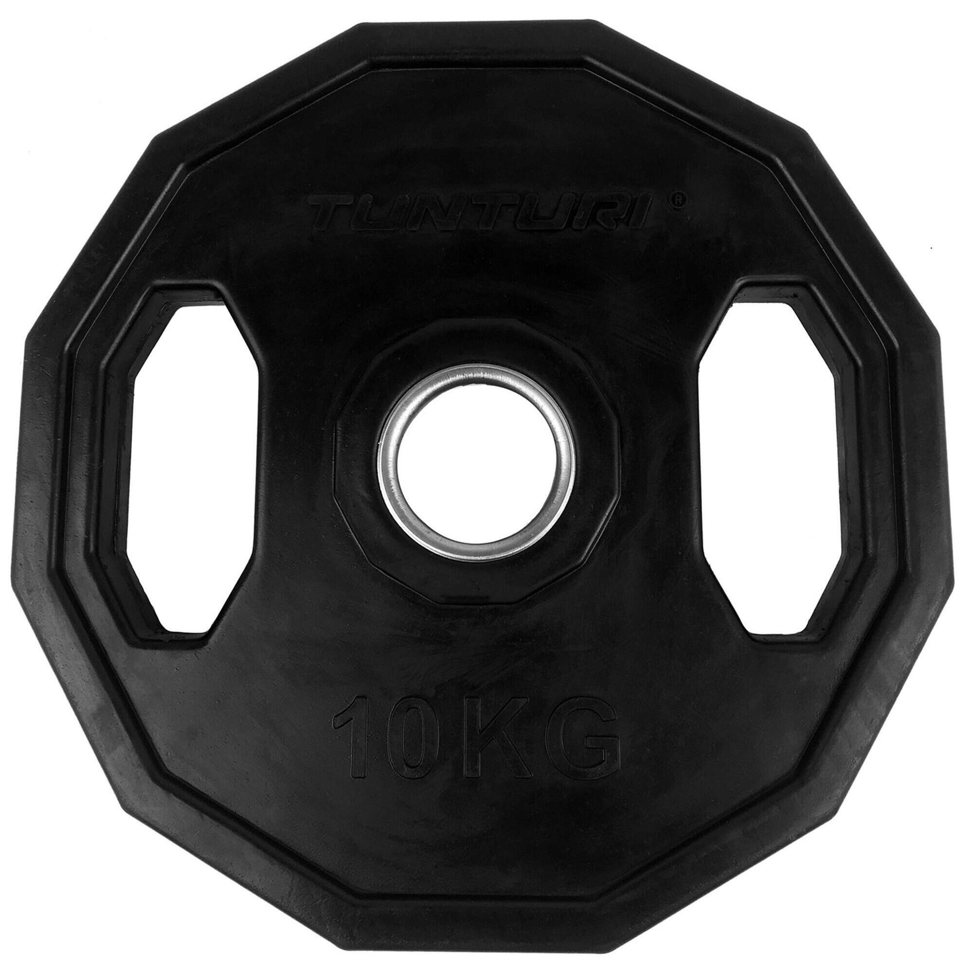 Tunturi Rubberized dumbbell disc 10 kg 50 mm