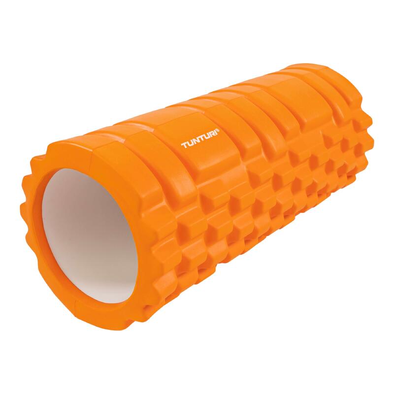 Rouleau de yoga texturé en mousse 33cm orange