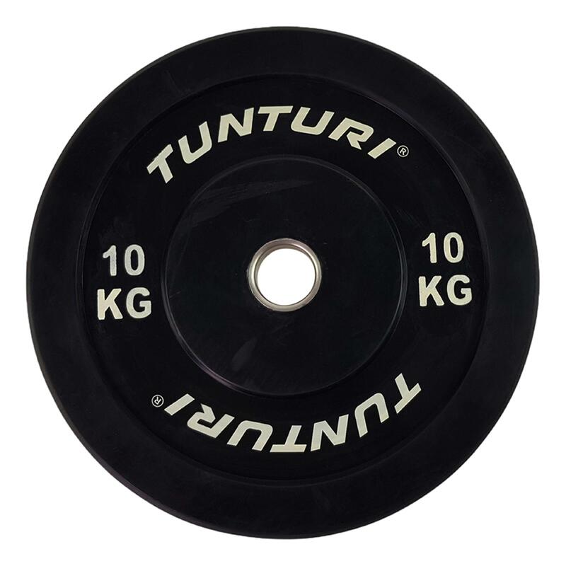 Tunturi Bumper Plate Hantelscheiben 50 mm 10 kg Schwarz