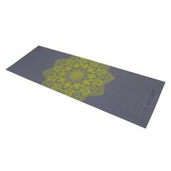 PVC Yogamat - Fitnessmat 4mm dik - Antraciet met print