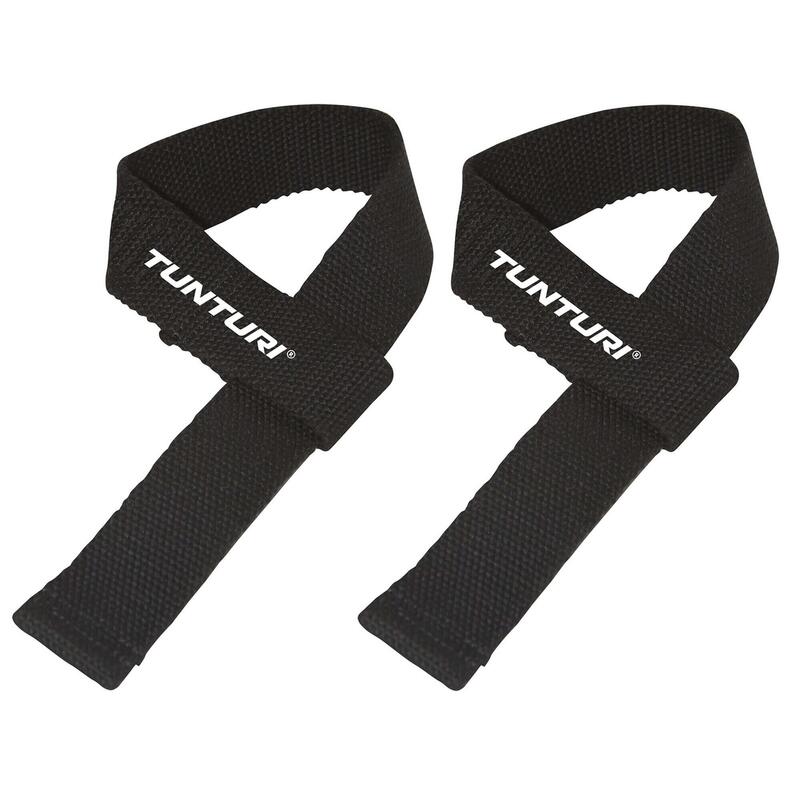 Tunturi Powerlifting Straps Zugriemen Zughilfen Schwarz