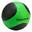 Tunturi PVC Medizin Ball 2 kg Schwarz mit Grün