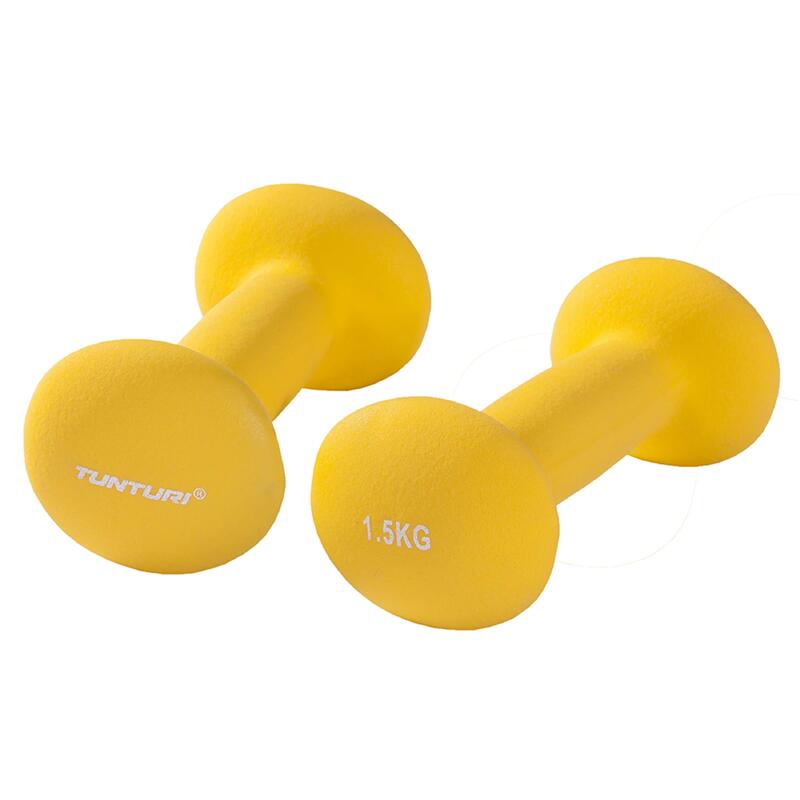 Dumbbell set - Neopreen - Fluor Geel