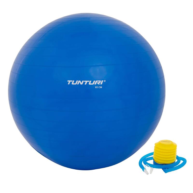 Tunturi Gym Ball - Gymnastikball Sitzball 65 cm Blau