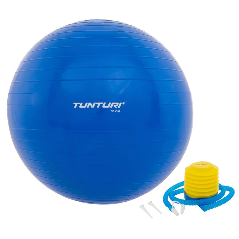 Tunturi Gym Ball - Gymnastikball Sitzball 55 cm Blau