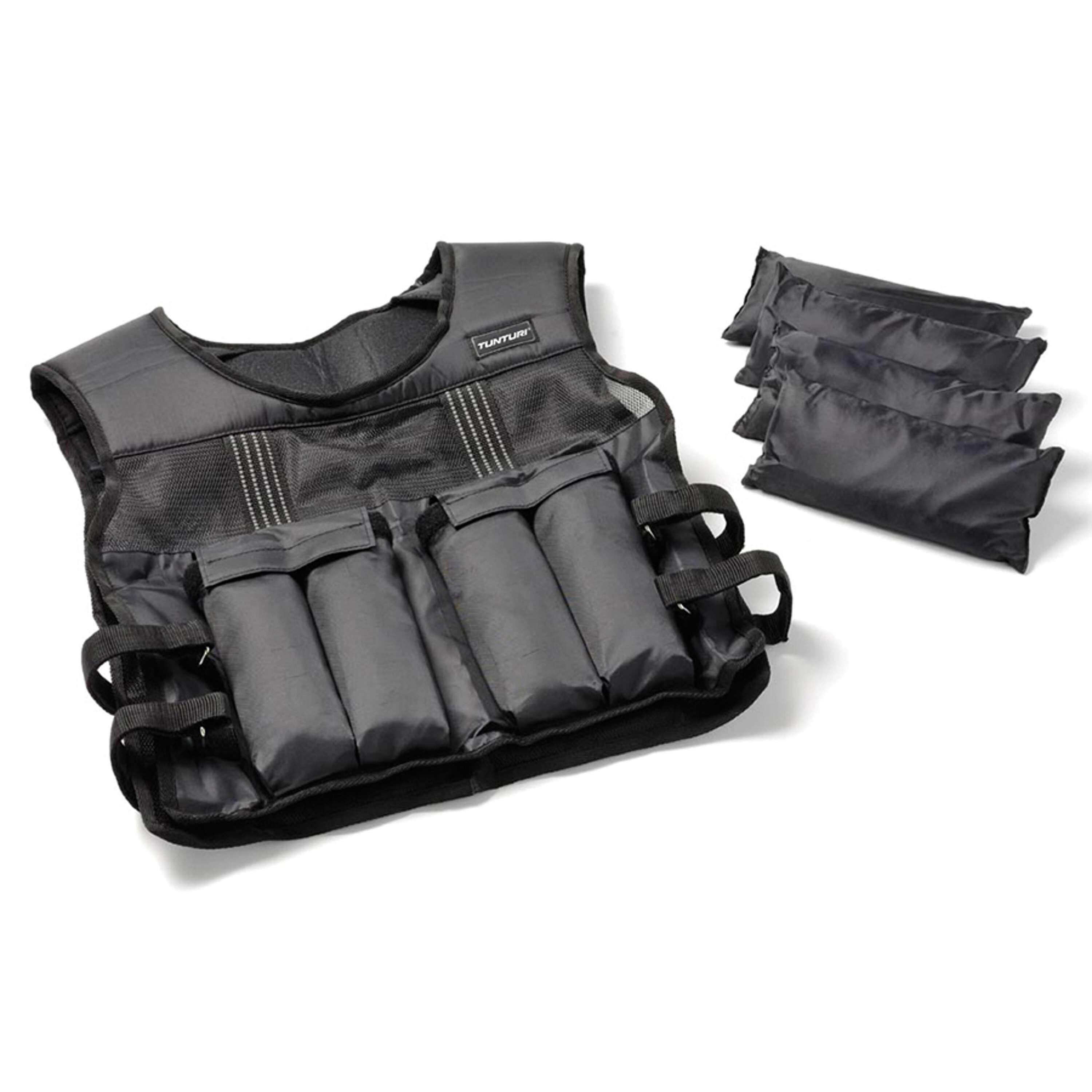 Gilet lest ajustable musculation 15kg noir