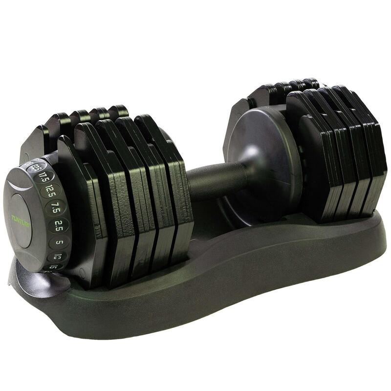 Tunturi Selector Kurzhantel - verstellbare Kurzhanteln bis 25 kg  Schwarz