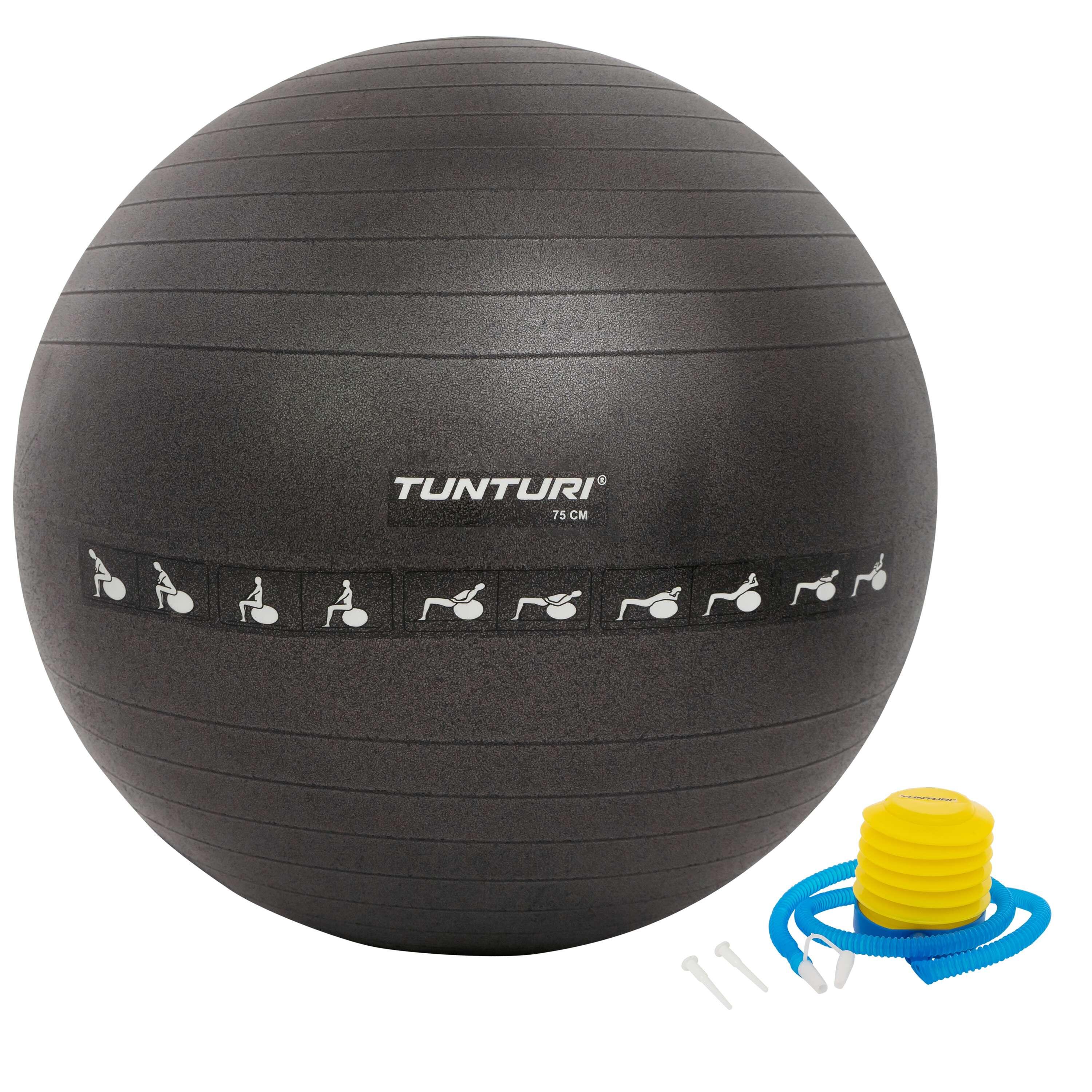 Gymnastics ball Tunturi 75 cm tearproof ABS anti-burst