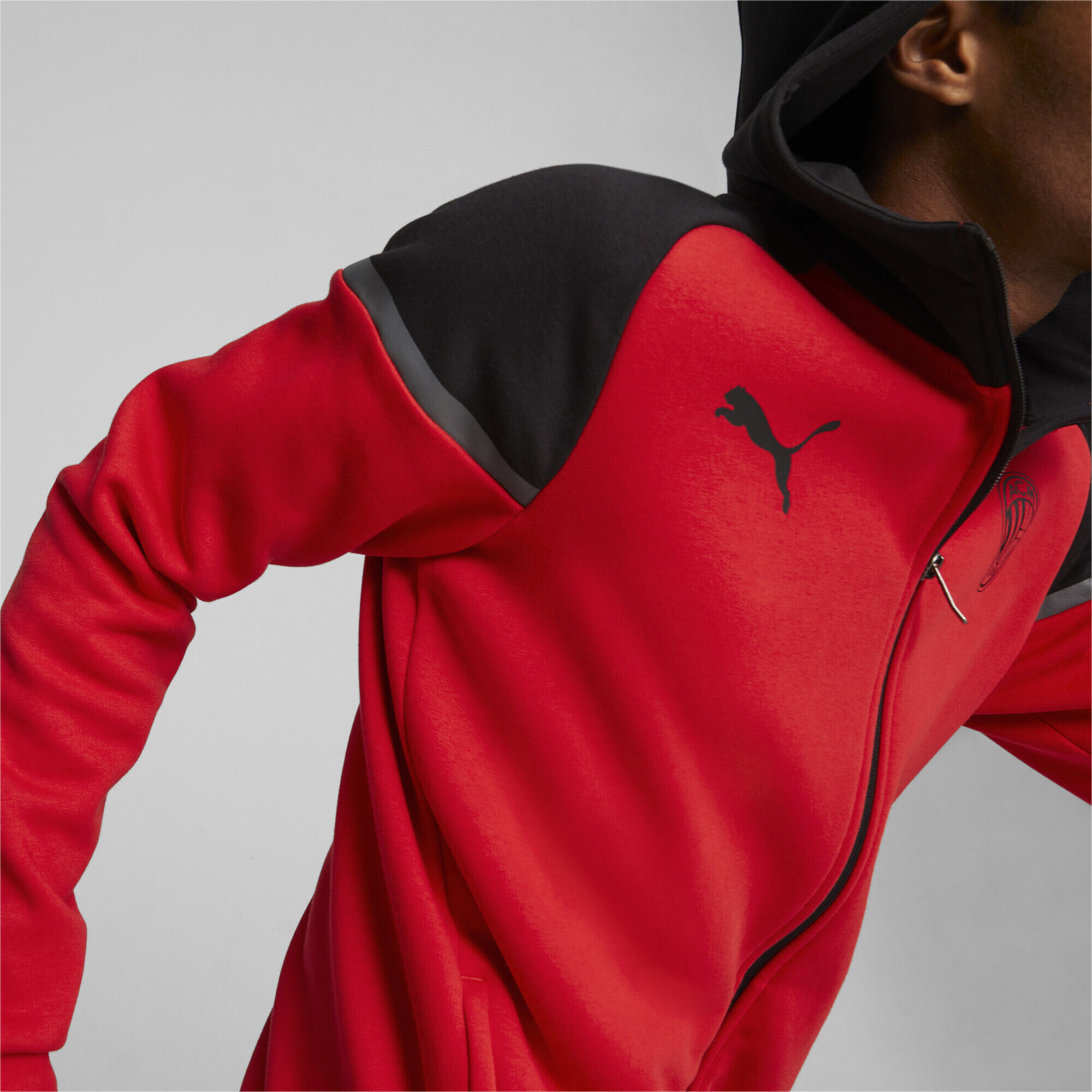 Veste à capuche Casuals AC Milan PUMA For All Time Red Black 5/7