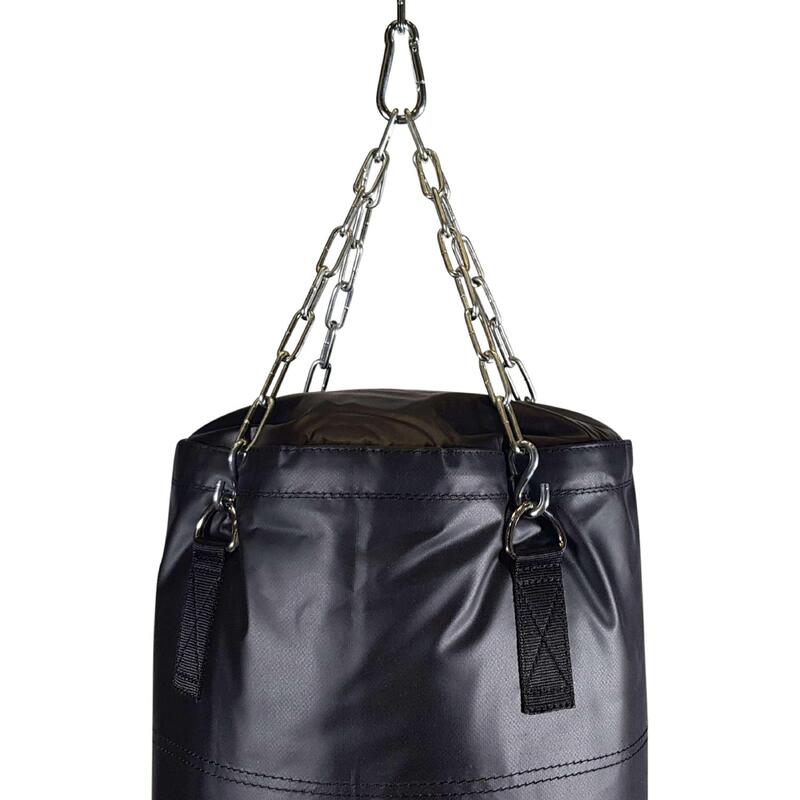 Sac de frappe punching ball boxe 100cm avec chaîne d'accrochage noir