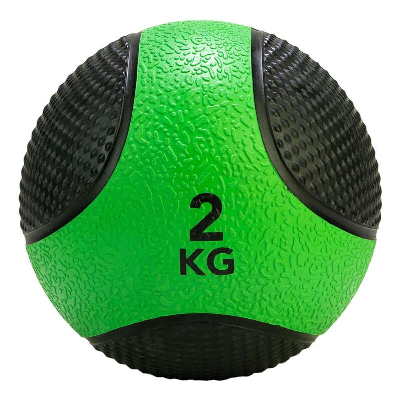 Balón medicinal Tunturi - Goma - 2 kg - Verde / Negro