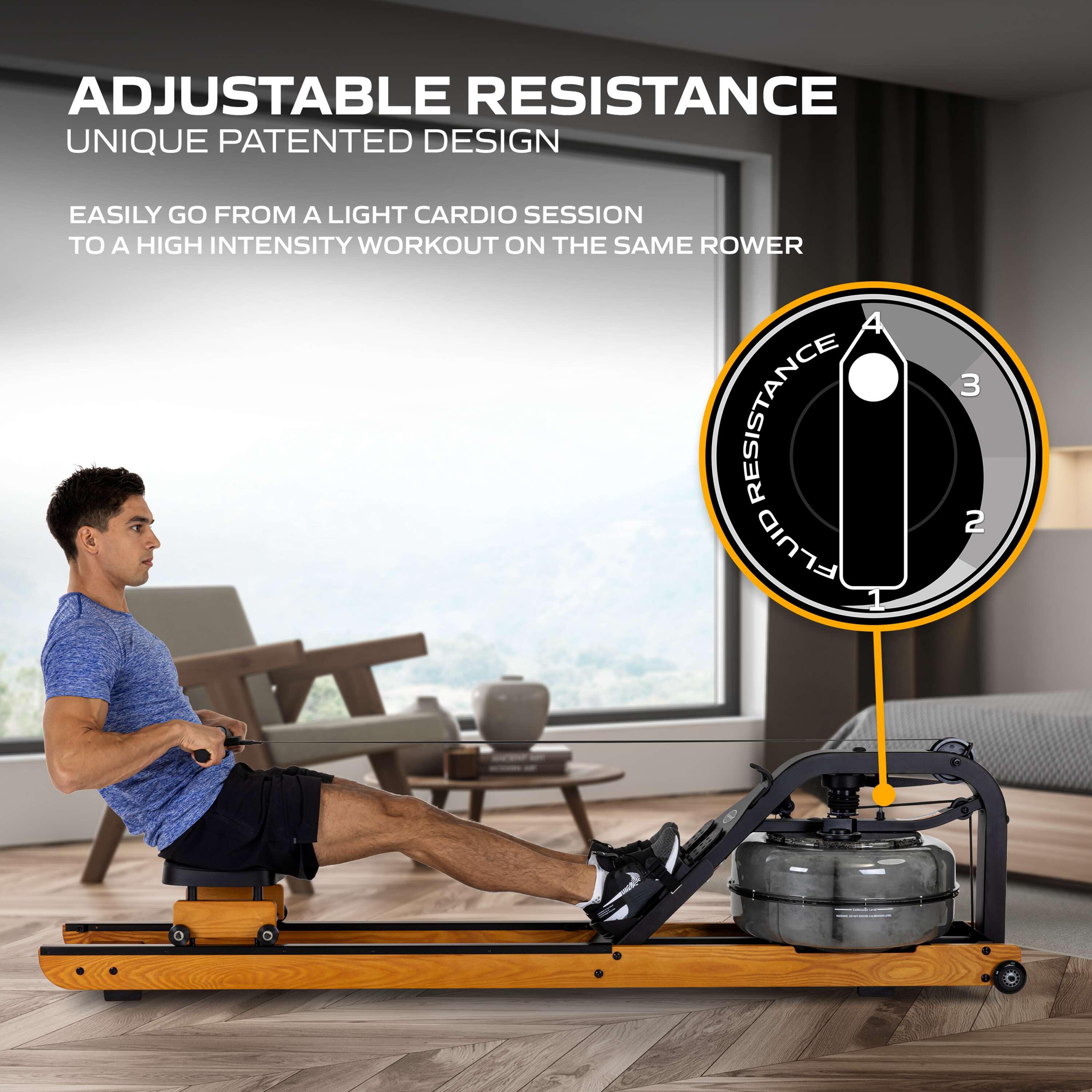 Fluid Rower Apollo Plus Dual Rail Water Rowing Machine