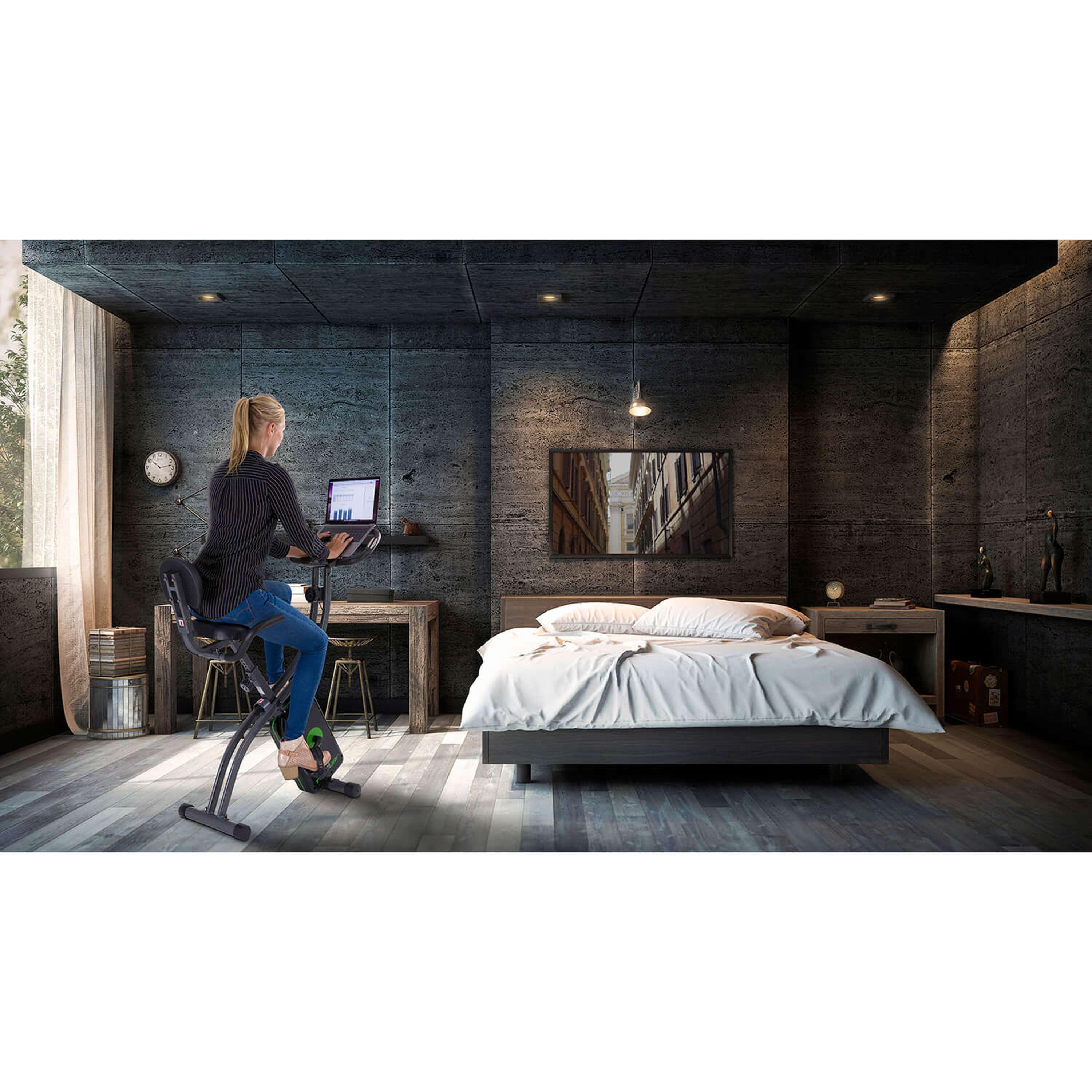 Hometrainer - Opvouwbaar - 8 weerstanden - Inclusief rugleuning - Cardio Fit B25 2/7