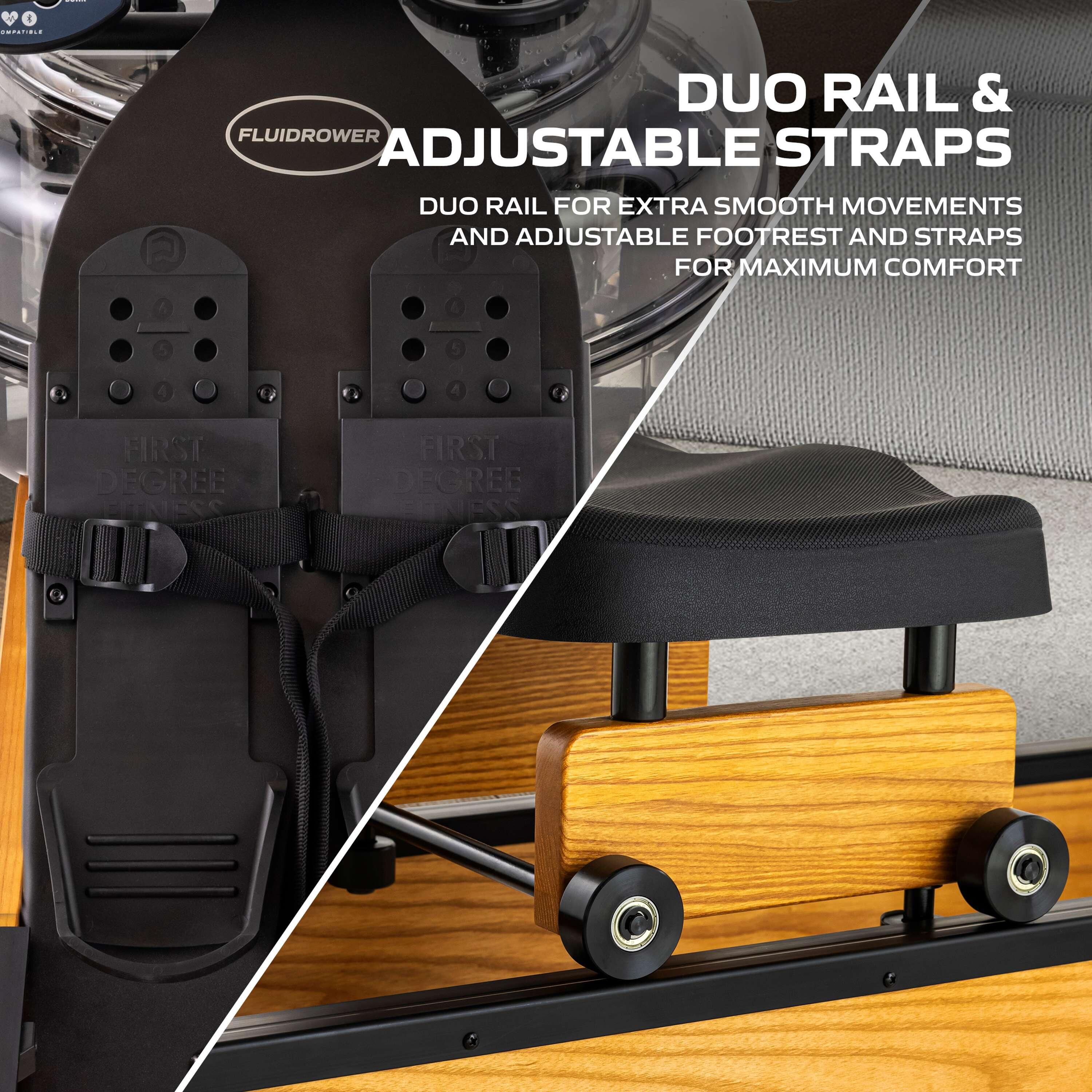 Fluid Rower Apollo V Wasser Rudergerät Dual Rail 6/7